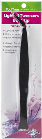 Tool Tron Lighted Bent Tip Tweezers