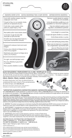 OLFA Ergonomic Rotary Cutter 45mm