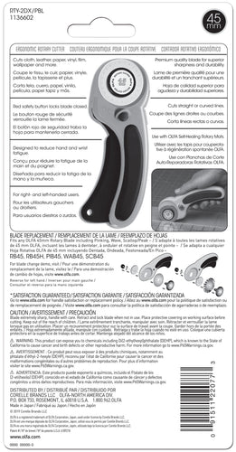 OLFA Ergonomic Rotary Cutter 45mm