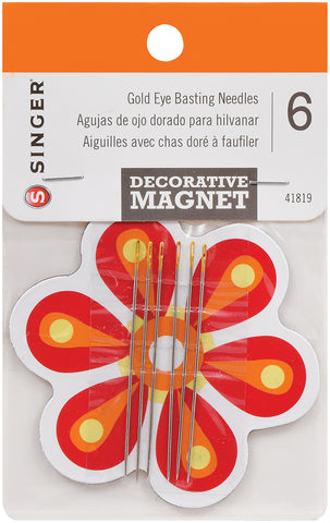 Singer Gold Eye Basting Needles On Collectible Magnet