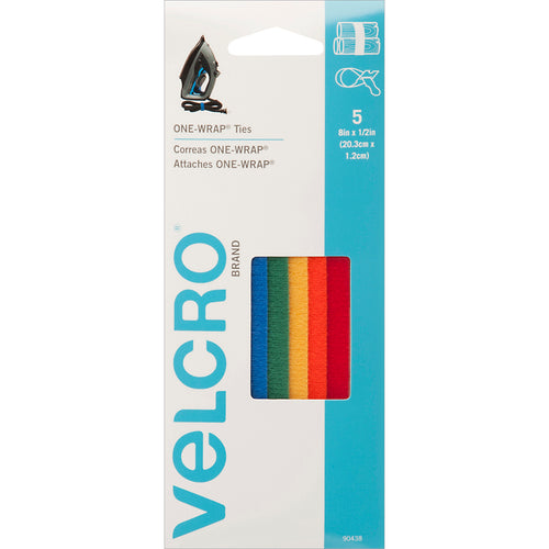 VELCRO(R) Brand ONE-WRAP(R) Ties 8"X.5" 5/Pkg