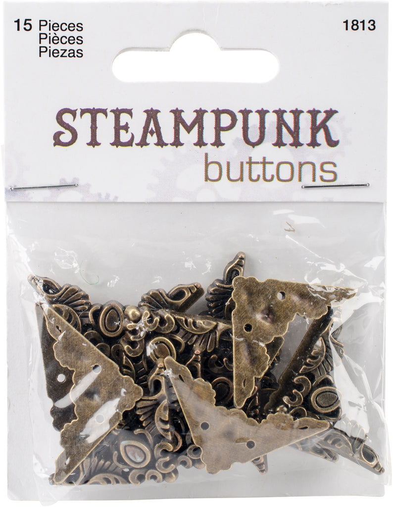 8 Boutons Décoratifs Boulons & Engrenages - Doré Antique 20mm - Style Steampunk