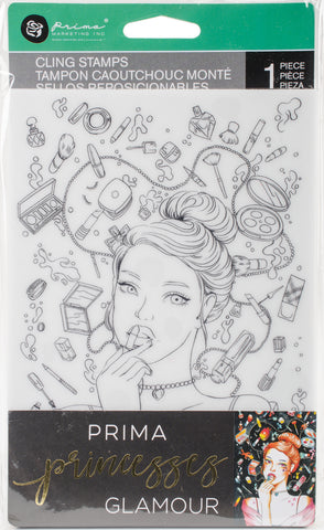 Prima Princesses Cling Stamp 5"X7"