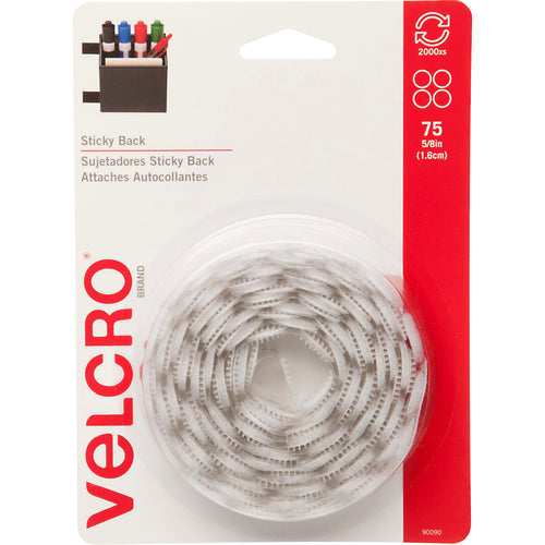 VELCRO(R) Brand Sticky Back Coins .625" 75/Pkg