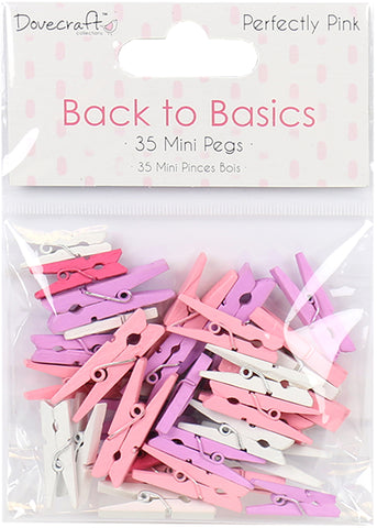 Dovecraft Back To Basics Mini Pegs 35/Pkg