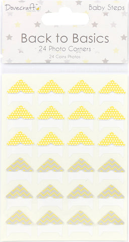 Dovecraft Back To Basics Photo Corners 24/Pkg
