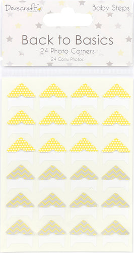 Dovecraft Back To Basics Photo Corners 24/Pkg