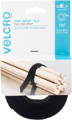 VELCRO(R) Brand ONE-WRAP(R) Roll .75"X12'