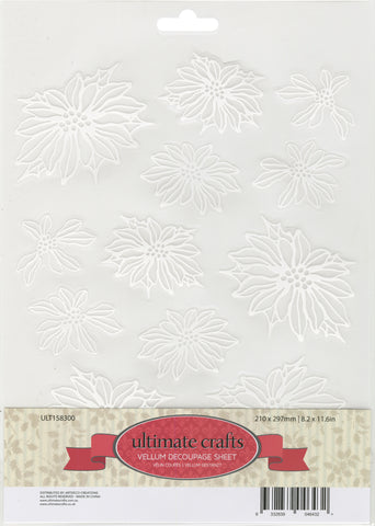 Ultimate Crafts Embossed Vellum Decoupage A4 1/Pkg