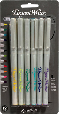Speedball Elegant Writer Calligraphy Marker Set 1.3mm 12/Pkg
