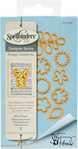 Spellbinders Shapeabilities Happy Grams #4 By Tammy Tutterow