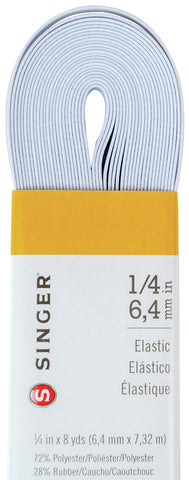 Singer Washable Polyester Elastic .25"X8yd