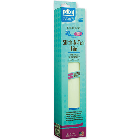 Pellon Stitch-N-Tear Lite Tear Away Embroidery Stabilizer
