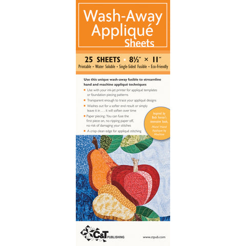 Wash-Away Applique Sheets 25/Pkg