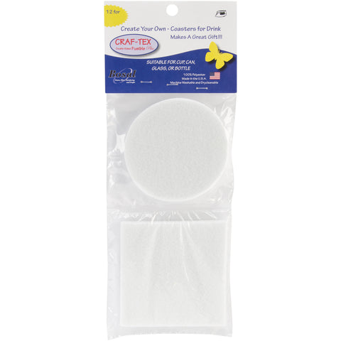 Bosal Craf-Tex Square & Round Coaster Craft Pack