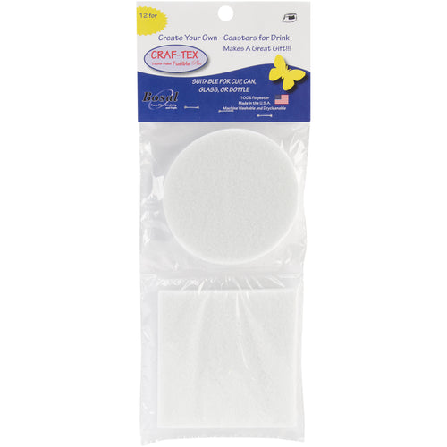 Bosal Craf-Tex Square & Round Coaster Craft Pack