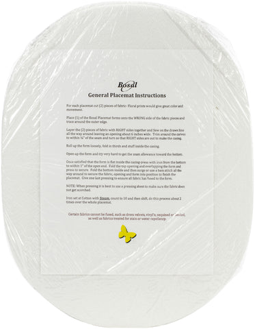 Bosal Craf-Tex Oval Place Mat Craft Pack