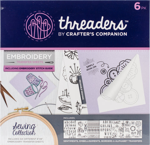 Crafter's Companion Threaders Embroidery Transfer Sheets
