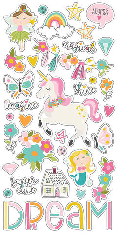 Dream Big Chipboard Stickers 6"X12"