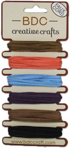 Faux Leather String 2m 6/Pkg