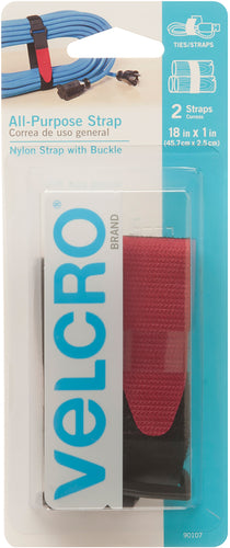 VELCRO(R) Brand All Purpose Straps 1"X18" 2/Pkg