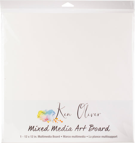 Ken Oliver Mixed Media Art Board 12"X12"