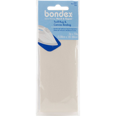 Bondex Iron-On Twill Rug & Canvas Binding 2"X2yd