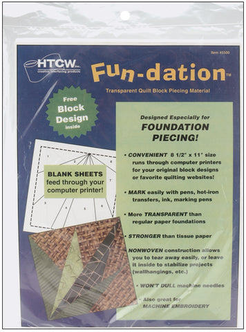 HTC Fun-Dation Quilt Block Piecing Material 25/Pkg