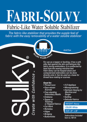 Sulky Fabri-Solvy Soluble Stabilizer