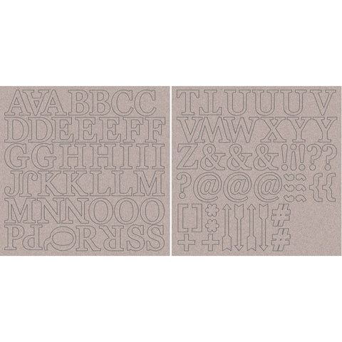 Kaisercraft Chipboard Alphabet 1.75" 2/Sheets