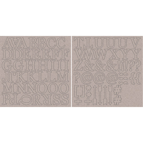Kaisercraft Chipboard Alphabet 1.75" 2/Sheets