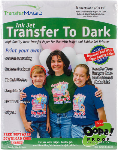 Transfer Magic Ink Jet Transfer Paper 8.5"X11" 5/Pkg