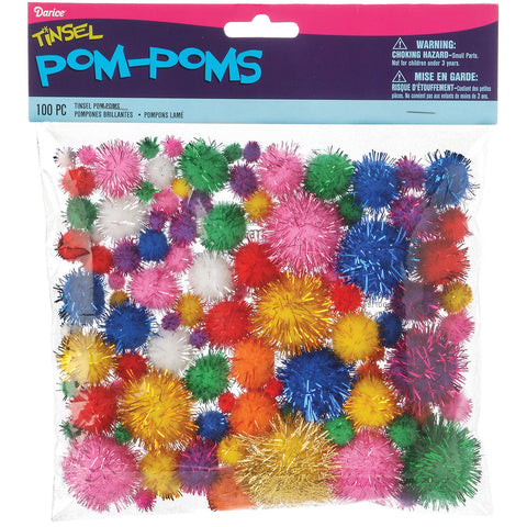 Tinsel Pom-Pom Variety Pack 100/Pkg
