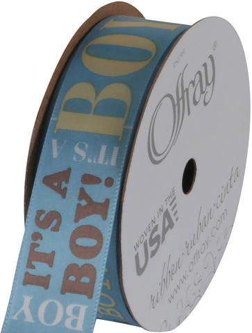 Offray Baby Announcement Ribbon 7/8"X9'