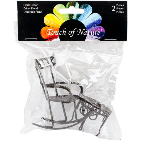 Mini Iron Garden Rocking Chair & Table Set 2/Pkg