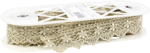 Simplicity Metallic Venice Scallop Embroidery 1.625"X14yd