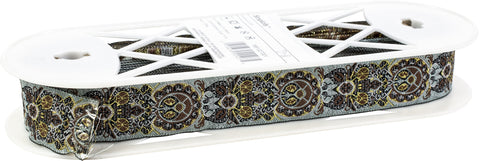 Simplicity Metallic Woven Paisley Band 1.55"X12yd