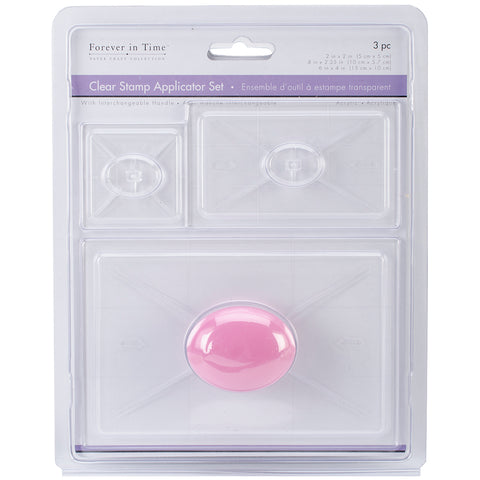 Multicraft Clear Stamp Applicators 3/Pkg W/Handle