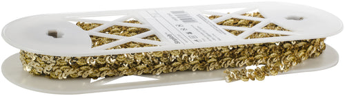 Simplicity Sequinned Cupped Scroll Trim .375"X12yd