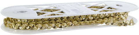 Simplicity Metallic Sequin Scroll Braid .5"X8yd