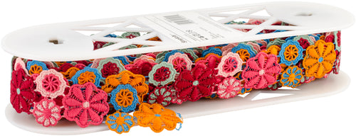 Simplicity Embroidered Floral Mesh 1-5/8"X10yd