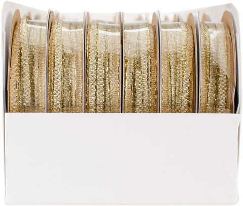 Offray Galena Metallic Ribbon 1/8"X5yd 24/Pkg