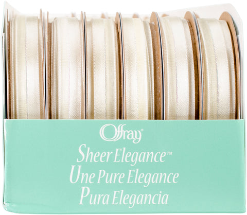 Offray Sheer Elegance Boxed Ribbon Assortment 24/Pkg