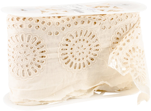 Simplicity Circle Scallop Eyelet Trim 6"X14yd