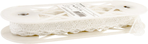 Simplicity Embroidered Scalloped Mesh 1-1/4"X10yd