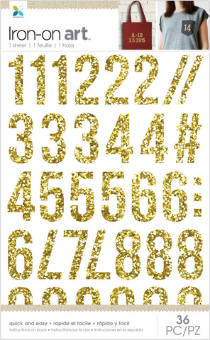 Momenta Iron On Applique W/Chunky Glitter