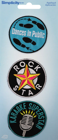 Wrights Iron-On Applique Badges 3/Pkg