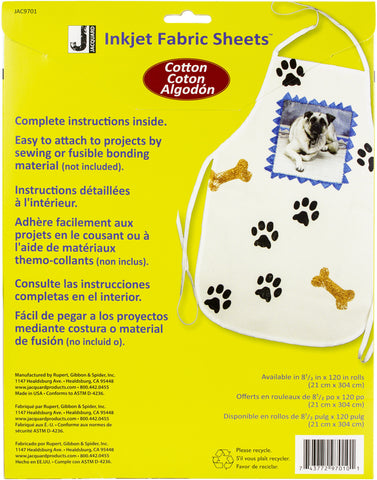 Printed Treasures Ink Jet Fabric Sheets 8.5"X11" 10/Pkg