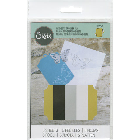 Sizzix Inksheets Transfer Film Sheets 4"X6" 5/Pkg