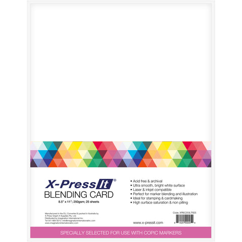 X-Press Blending Card 8.5"X11" 25/Pkg